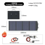 Flexible, Foldable, High Efficiency Solar Panel, Travel & Phone & Boat, Portable 12V 2000w 1500w 1000w 500w Solar Panel Kit - Image 7