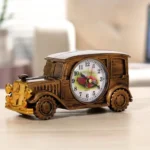 1Pc Old Car Alarm Clock Retro Nostalgic Digital Pointer Plastic Desk Clock Alarm Clock - Image 7