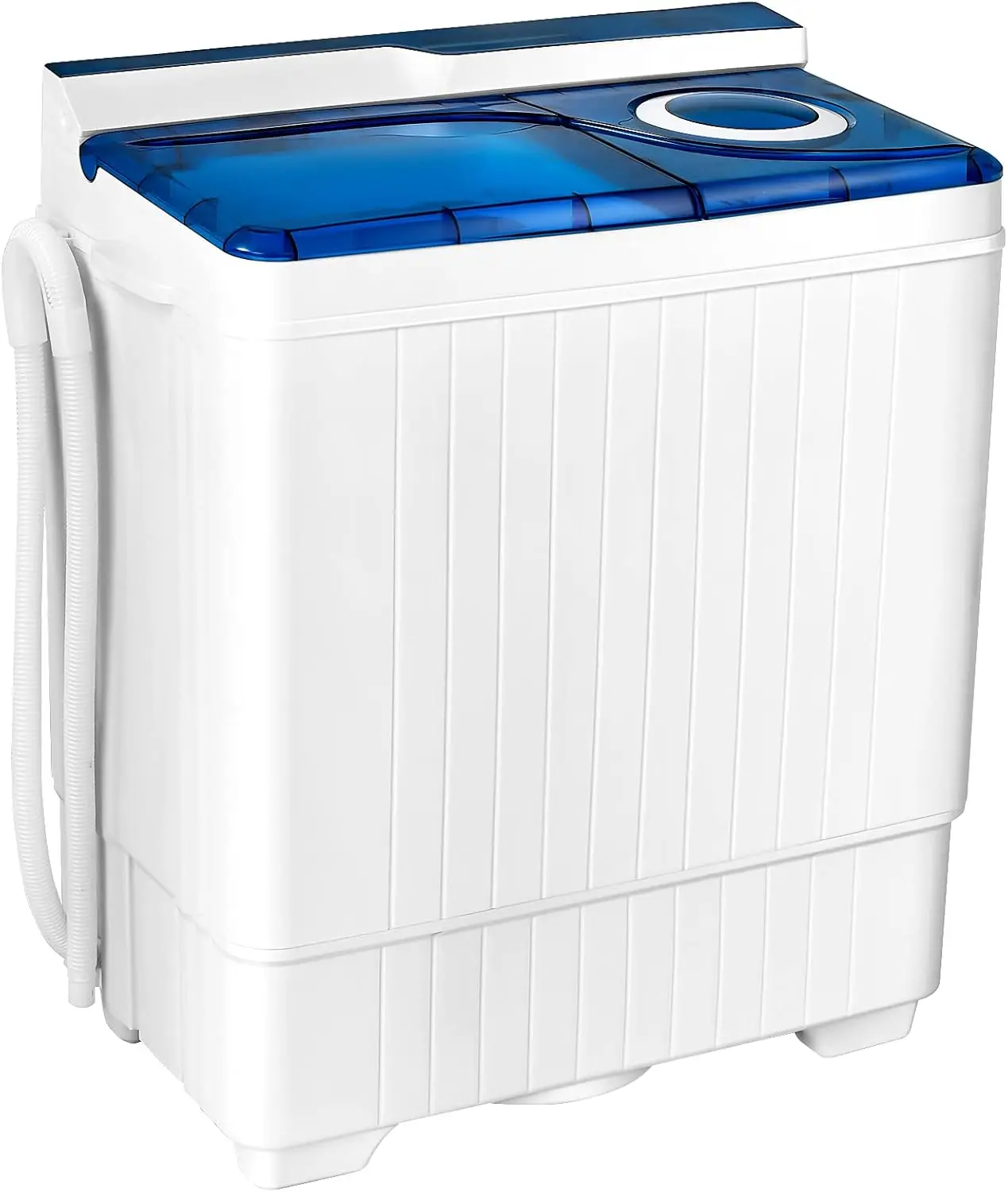 S8f92c76ce9314baf8552d1ea06eb52a6h.webp Semi-Automatic Twin Tub Washer with Spin Dryer, 26lbs Capacity, Built-in Drain Pump, Portable for Apartment, Dorm, RV