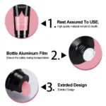 LIMEGIRL 8ml Gel Nail Polish Kit with UV Nail Lamp Electric Nail Drill UV Soaking Gel Base and Top Coat Gel Polish Nail Tool Kit - Image 4