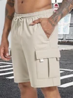 Summer Men's Sport Shorts Male Breathable Loose Multi-pockets Cargo Shorts Outdoor Jogging Fitness Casual Drawstring Mens Shorts - Image 2