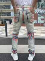 Men's Y2K-Style Denim Pants - Image 2
