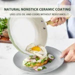Non-Stick Ceramic Cookware Set with Utensils, Dutch Oven, Saucepan & Frying Pan - Perfect Cooking Gift - Image 3