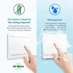 433MHz Wireless Smart On Off Switch 220V Mini Relay,86 Self-Powered Push Button Wall Switch No Need Battery for Home Improvement
