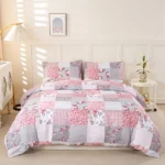 3pcs Splicing floral Pattern Duvet Cover Set, Soft Skin-Friendly Bedding Set Includes 1 Duvet Cover And 2 Pillowcases