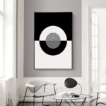 Abstract Modern Art Geometrical Shapes Poster Canvas Painting Black White Wall Art For Living Room Home Decoration Mural
