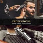 Professional Cordless Hair Clippers and Trimmer Set for Men, Barber Kit for Home Use - Image 2