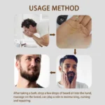 YURHERSU30ml new facial hair and beard growth oil is suitable for men's thick, soft, smooth, nutritious beard oil beard care - Image 6