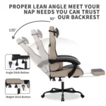 Gaming Chair with Massage,Ergonomic PC Gaming Chair with Footrest Comfortable Headrest and Lumbar Support, High, Customized - Image 3