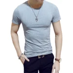 7 Colors Slim Man's T-shirt Short Sleeve Streetwear - Image 6