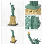 1409PCS The Statue of Liberty Architecture Large Collection Building Blocks Set Model Gift for Kids and Adults Compatible - Image 3