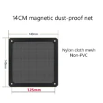 8/9/12/14CM PC Chassis Cooling Fan Dust Filter Magnet Dustproof Mesh Cover for Computer Case Net Guard Power Supply Accessories - Image 6
