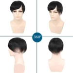 6x8 Toupee for Men Man Hair System Mono and PU Base 6 inches Human Hair Straight Breathable Natural Men's Prosthesis Capillary - Image 3