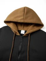 Autumn Zipper Closure Hoodies Long Sleeve Jacket Men's Sports Casual Hooded Sweatshirt Multi Pockets Outdoor Jogging Clothing - Image 5