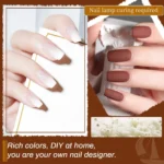 100 PCS Gel Nail Polish Kit with Base & Top Coat, No Wipe Soak Off, Matte & Glossy Finish for Manicure Lovers - Image 4