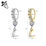 ZS 1 Piece 20G Trendy Hoop Nose Rings Women Moon Star Flower Pendant Septum Piercing Ear Helix Cartilage Piercings Jewelry 8MM - Image 17