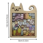 Wooden Cat Shaped Puzzle Toy Childrens Puzzle Early Education Thinking Training Fun And Difficult Childrens Birthday Gift Art