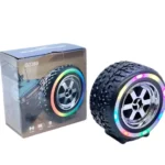 Creative Car Wheel Shape Wireless Speaker with Led Light Portable Outdoor Bluetooth Music Speaker Car Decor for Funny Gifts - Image 7