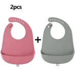 1/2pcs Food Grade Silicone Baby Eating Bibs Easy to Clean Baby Bibs Drool Towels Waterproof Children Silicone Drool Bibs - Image 10