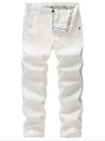 Men’s Classic Straight White Cotton Jean