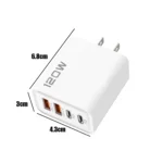 PD 120W 4 Ports USB C Charger Quick Charge 3.0 Type C