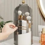 Makeup Brush Holder 360° Rotating Desktop Makeup Organizer Lipstick Eyebrow Pencil Containe - Image 2