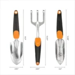 3-Piece Ergonomic Gardening Tool Set Stainless Steel Trowel Transplant Trowel Cultivator for Home Garden Weeding and Planting - Image 6