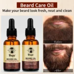 3pcs Men Natural Beard Care Oil Moisturizing Smoothing Facial Hair Care Tools Gentlemen Whiskers Oil Conditioner and Volumizing - Image 4