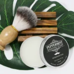 Mint Scent Men's Handmade Shaving Soap Gentle Non-Stimulating Beard Shave Cream for Smooth Comfortable Facial Hair Removal