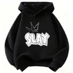 2026 Fashion Simple Letter Cartoon Printed Autumn/Winter Children's Sports Comfortable Hoodie - Image 3