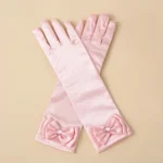 Children Princess Long Gloves Girl Birthday Party Wedding Elsa Anna Accessories Cinderella Belle Sofia 11 Colors Long Finger Set - Image 7