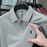 100% pure cotton summer new fashionable men's shortsleeved luxury customized business polo shirt exquisite embroidery Tshirt top - Image 13