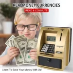 Cash Coins Saving Box Christmas Gift Password Money Box Electronic Piggy Bank Automatic Deposit Banknote ATM Bank Safe Box ATM