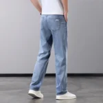 Summer Thin Men’s Jeans Lyocell Fabric Soft Breathable Straight Denim Pants