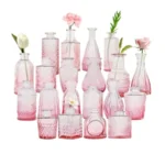 Amber Glass Bud Vases Set of 20Small Flower Vases for Wedding Centerpieces Mini Bud Vases in Bulk Amber Glass Vase for Table De - Image 10