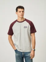 T-shirts Men Oversize Raglan Sleeve Athletic Sports Gym Workout Tops