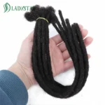 0.4cm 0.6cm 0.8cm Width Loc Extension Human Hair 40 Strands Full Handmade 100% Human Hair Dreadlock Extensions for Men Women - Image 2