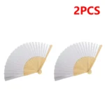 50/1pcs DIY Paper Bamboo Folding FanAdults Kid Hand Fans Calligraphy Painting Practice Blank White Fan for Wedding Room Decor - Image 17