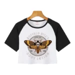 Casual Crop Tops 2000s Y2k Print Women Tee Shirt Harajuku