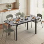 47.2-63‘’ Modern Extendable Dining Table for Small Spaces, Expandable Kitchen Table, Space Saving Wooden Desk Furniture - Image 7