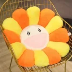 Aesthetic Sunflower Plush Pillow Cute Flower Stuffed Cushion Rainbow Floral Decorative Pillow Office Chair Back Pillow Decor - Image 15