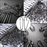 5/10/20PCS Extra-Large Steel Safety Pins 75mm(3") Heavy Duty Big Safety Pin Stainless Steel Spring Lock Pins for Clothes Crafts - Image 6