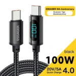 Essager USB Type C To USB C Cable 100W/5A