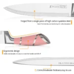ZENG 9PCS Kitchen Knife Set Stainless Steel Hollow Handle Sharp Meat Cutting Cooking Knife Scissors Bread Knife Fruit Peeler - Image 5