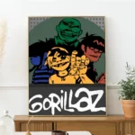 Nordic Pop Gorillaz Poster Self-adhesive Art Waterproof Paper Sticker Coffee House Bar Room Wall Decor - Image 10