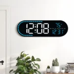 Large Digital Wall Clock Temperature and Date Week Display Electronic LED Table Alarm Clocks Brightness Adjustable 12/24H Format