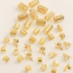 40/80PCS Elegant Hollow Out Hair Rings  For Women Girls DIY Hair Accessories Loc Hair Jewelry for Braids - Image 2