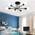 Nordic Minimalist Pendant Light Ceiling Lamp LED Chandelier Suitable for Bedrooms Living Rooms Black Gold Lighting Decoration - Image 2
