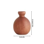 Retro Wooden Flower Vase Desktop Aesthetic Flower Bottle Decorative Plant Pot Arrangement Vase Home Decor Ornaments - Image 13