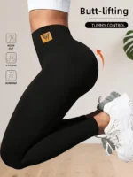 High-waisted leggings for women, abdominal control and buttock-lifting tight pants